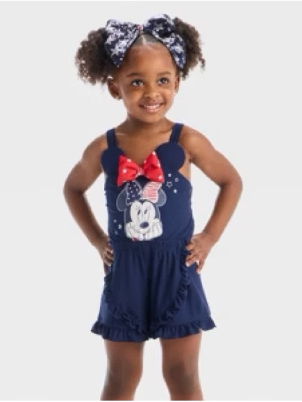 Disney Minnie Mouse Americana Romper - Red/Blue (4T)